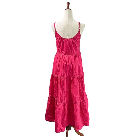 Roller Rabbit "Dakota" Dress Size Extra Small XS Women's Pink Maxi Tiered Boho - Picture 4 of 13